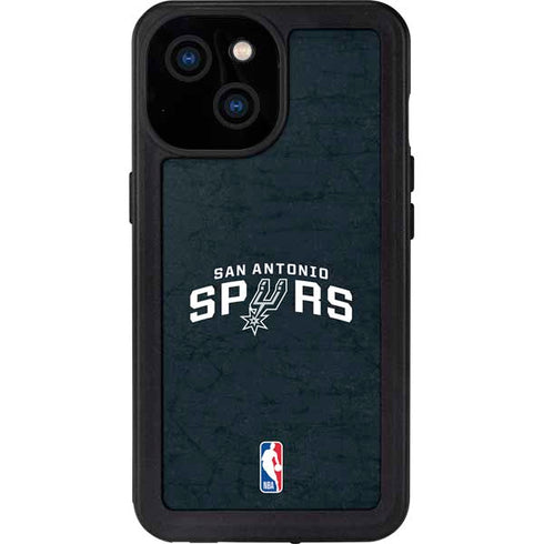 NBA San Antonio Spurs Distressed iPhone 15 Waterproof Case